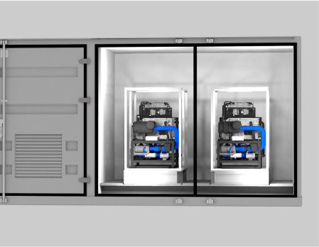 500m3/H 1MW 컨테이너화 수소 발전기 연료전지 발전소용 물 전해질